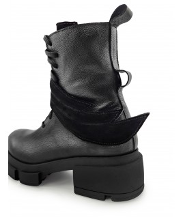 Wink At Me Boots In Black Leather